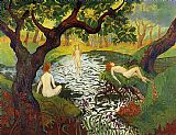 Three Bathers with Irises by Paul Ranson